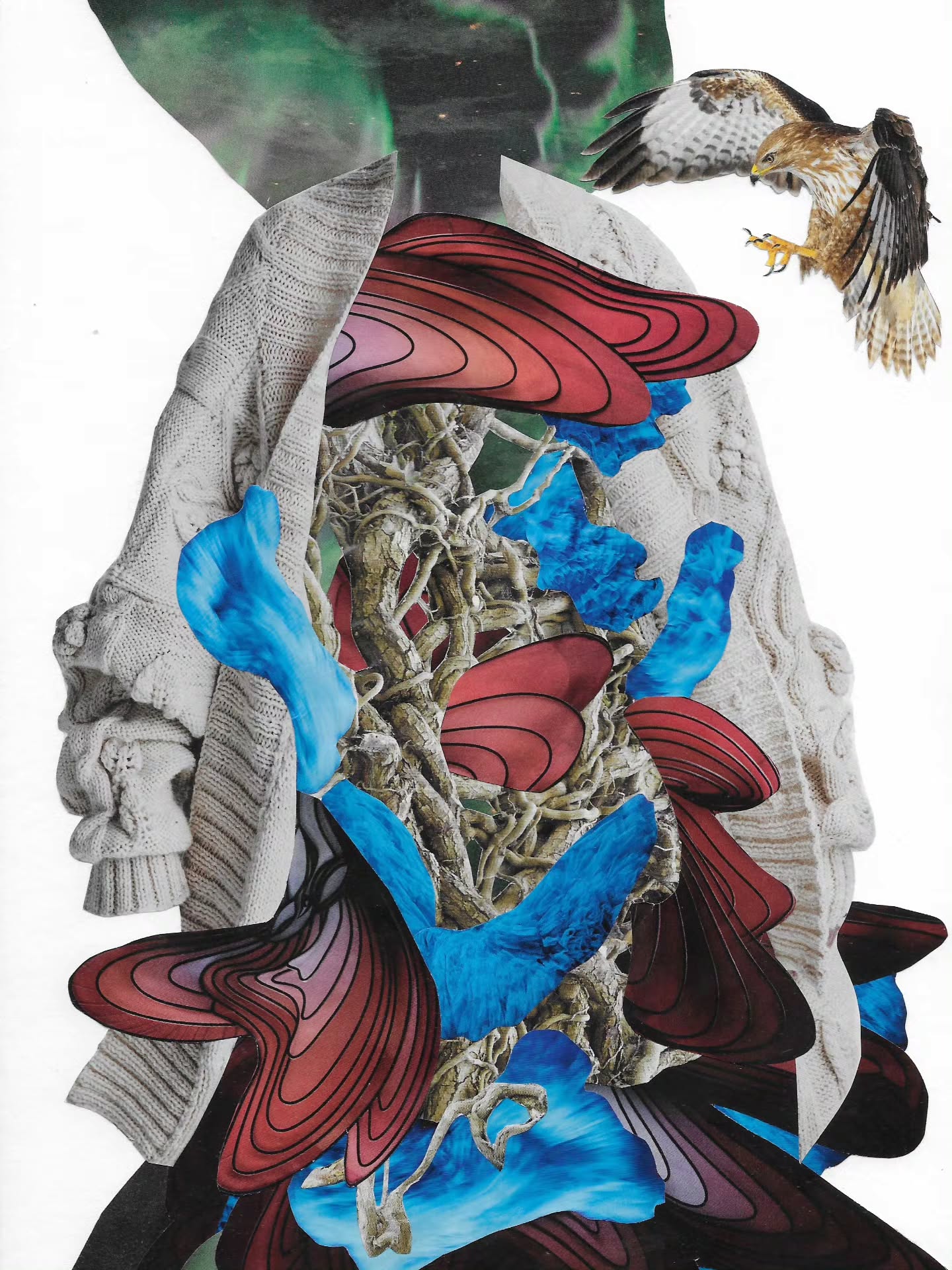 Protection, an analog collage by Rita Rozynek.